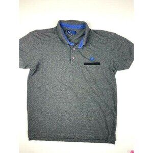 FRED PERRY  Short Sleeve Pocket Polo Shirt Size Youth XL - Men  M Gray